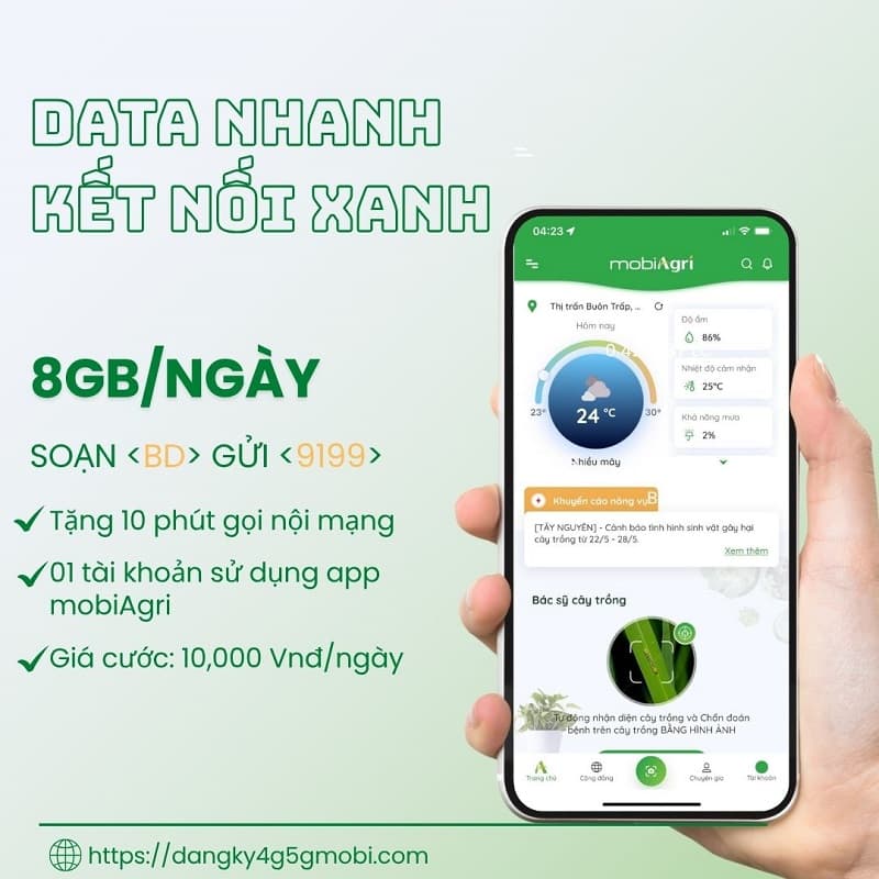 Cách Đăng Ký 4G Mobifone 10k 1 Ngày Nhận 8Gb