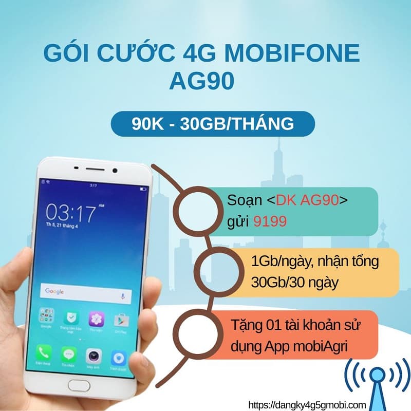 Cách Đăng Ký 4G Mobi Tháng 90K gửi 9199